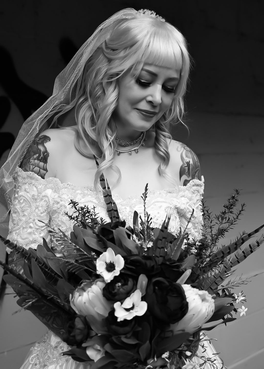 moody romantic bridal photography